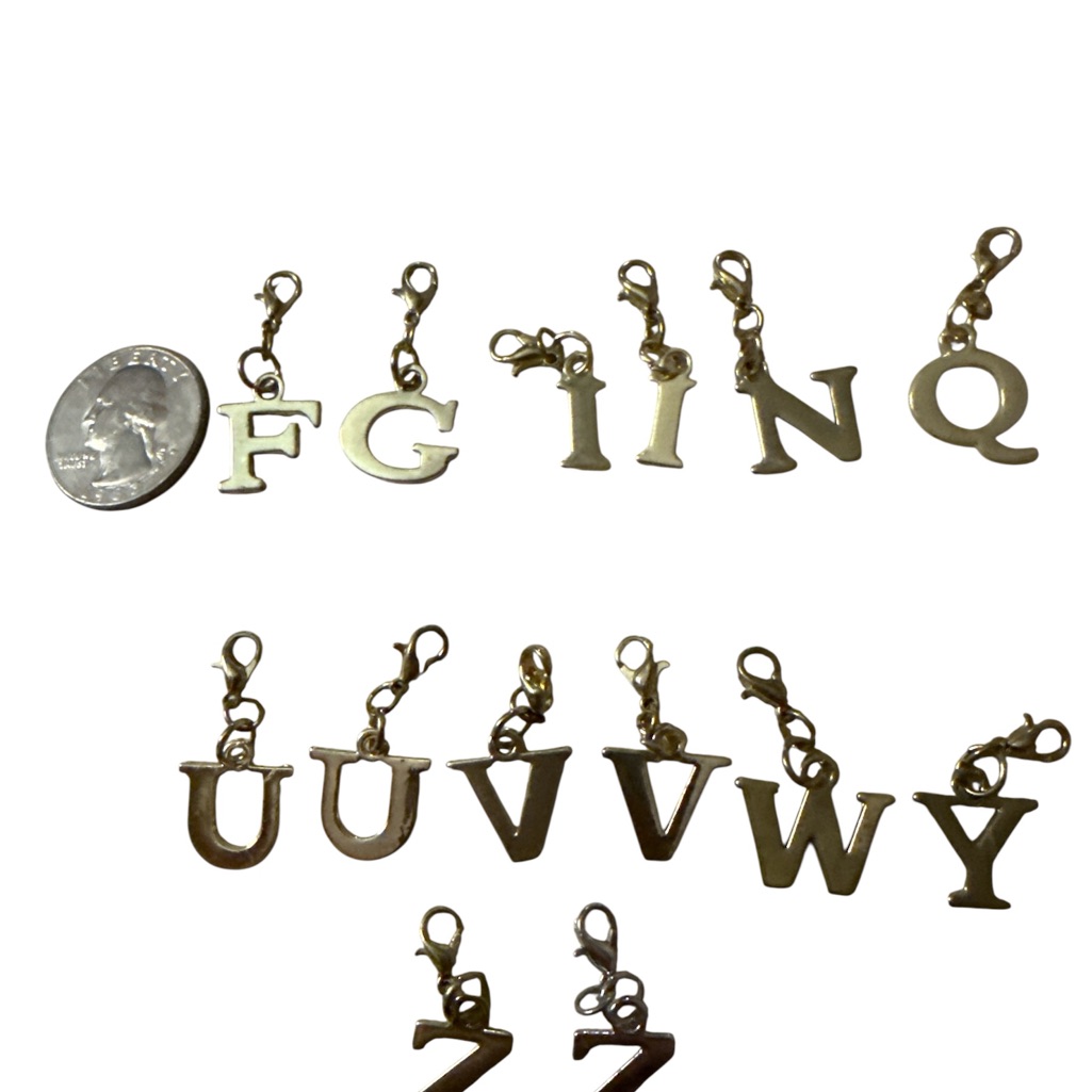 New Gold Alphabet Charms